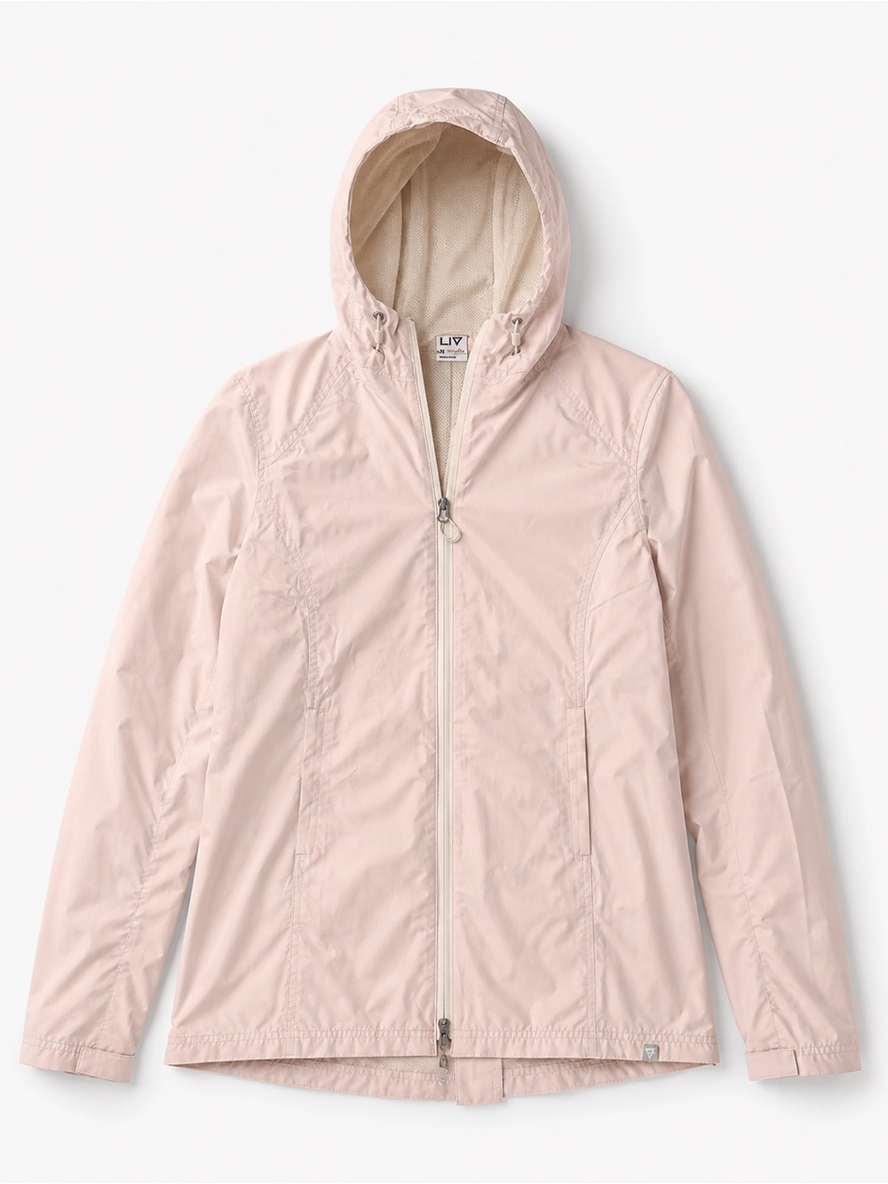 Light Pink Hooded Windbreaker Jacket